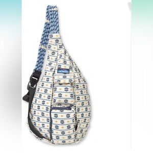 KAVU Original Rope Bag Sling Pack Adjustable Rope Shoulder Strap Tranquil Motif
